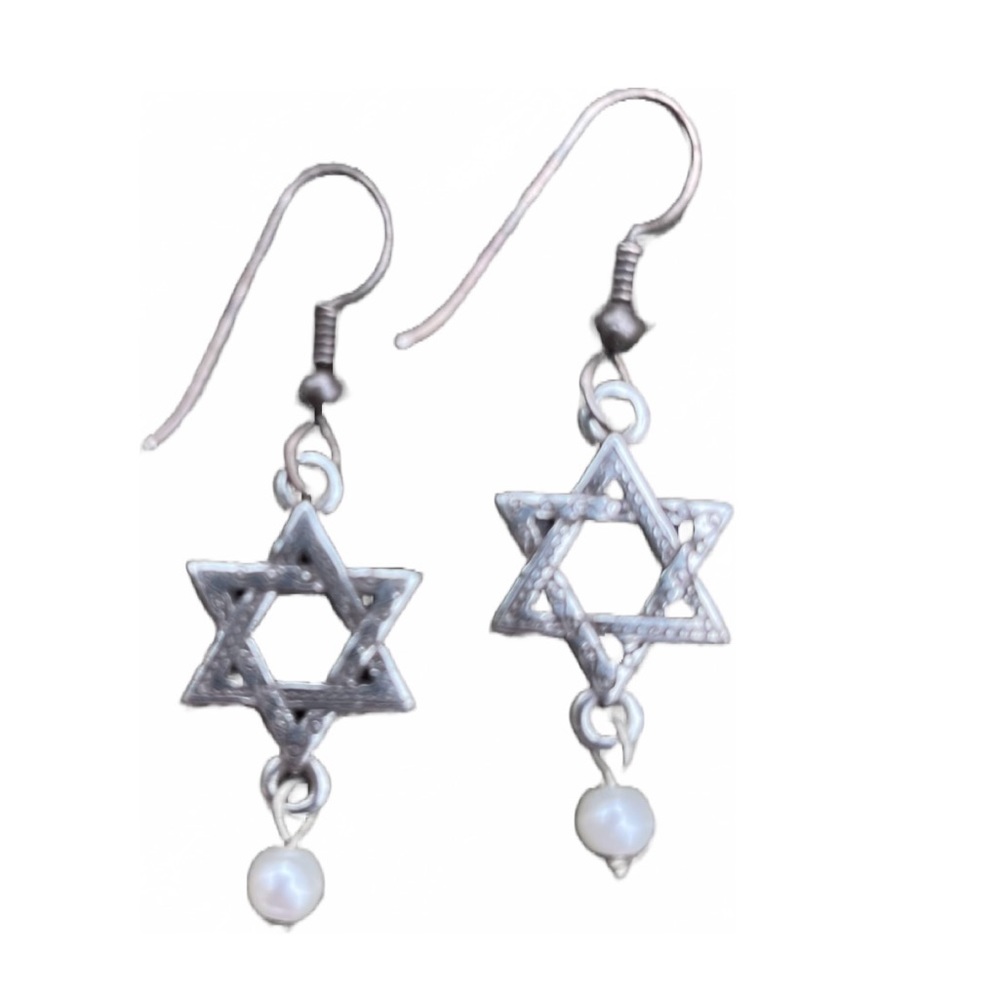 Star of David earrings. SS ear wire.